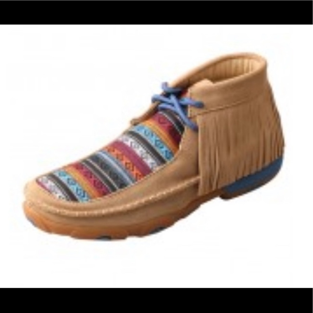 Twisted X Serape Fringe Driving Moc